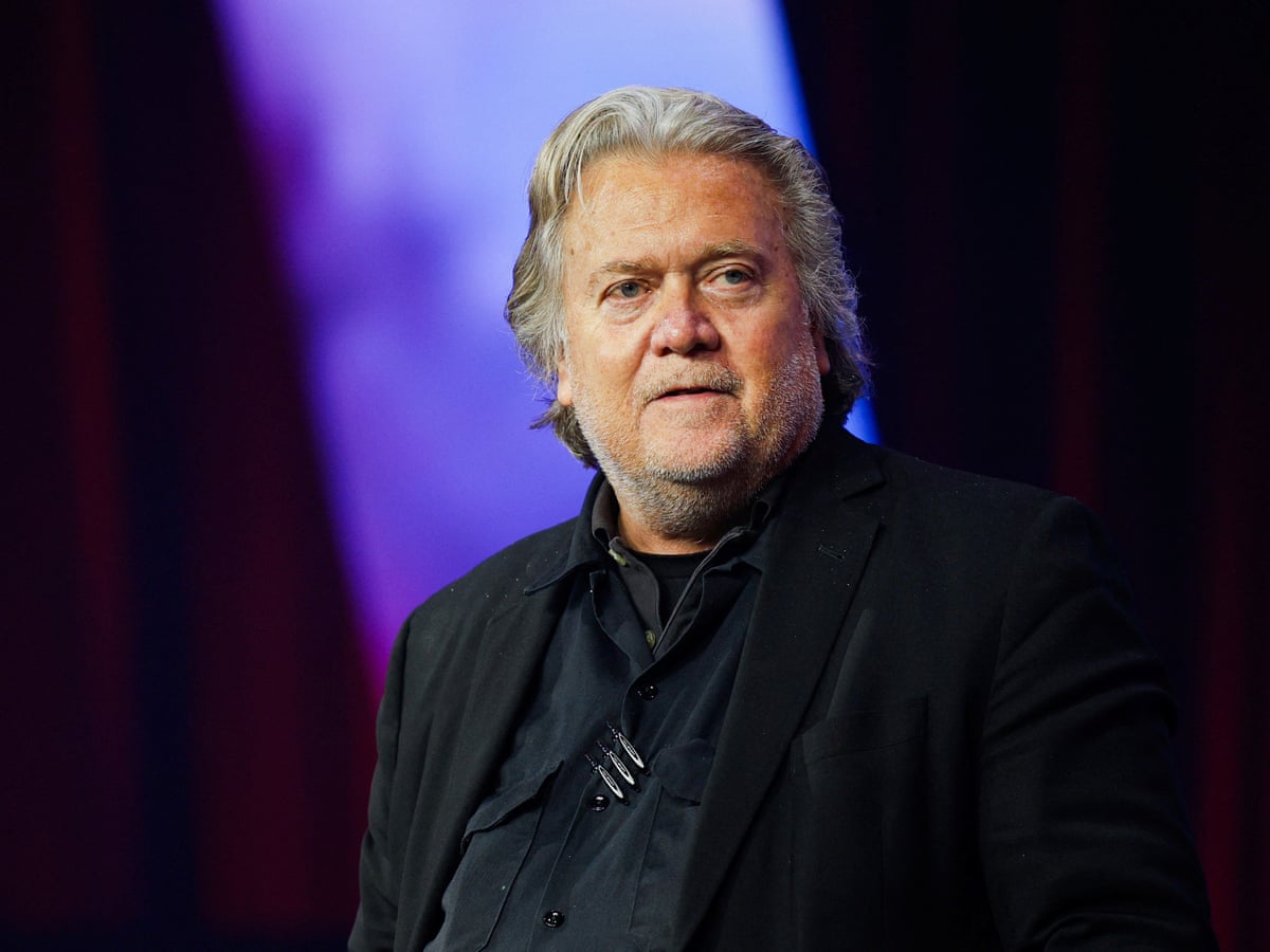 Steve Bannon peddles US election conspiracy theories on podcast hours after prison exit | Steve Bannon | The Guardian