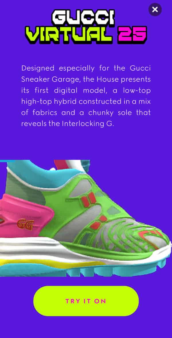 A Virtual Steal The Digital Gucci Sneakers For Sale At 17 99 Fashion The Guardian