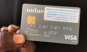 A cashless welfare card