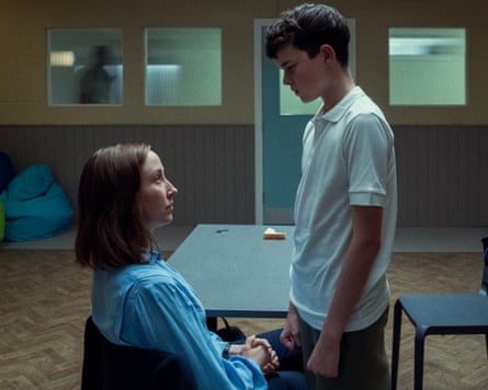 Astonishing stillness … Erin Doherty and Owen Cooper in Adolescence.