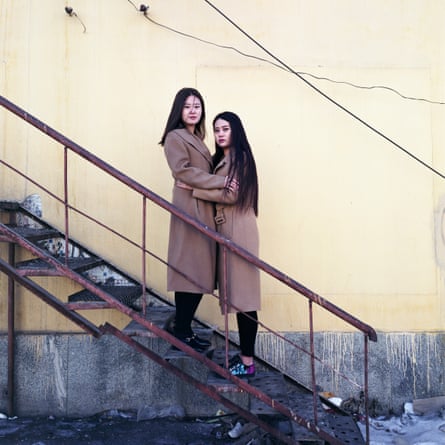 Two women in an image from Chen Ronghui’s series, Freezing Land