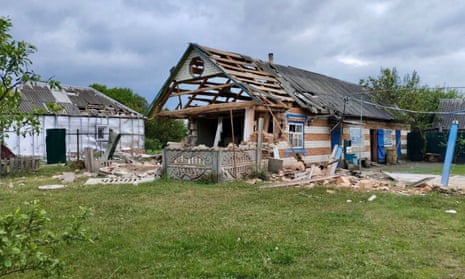This handout image released by Belgorod’s governor purports to show damage caused during the cross-border raid.