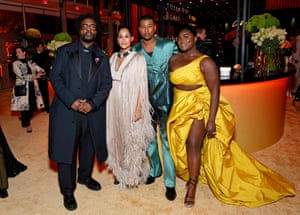 Questlove, Tracee Ellis Ross, J. Alphonse Nicholson and Danielle Brooks at the Vanity Fair Party
