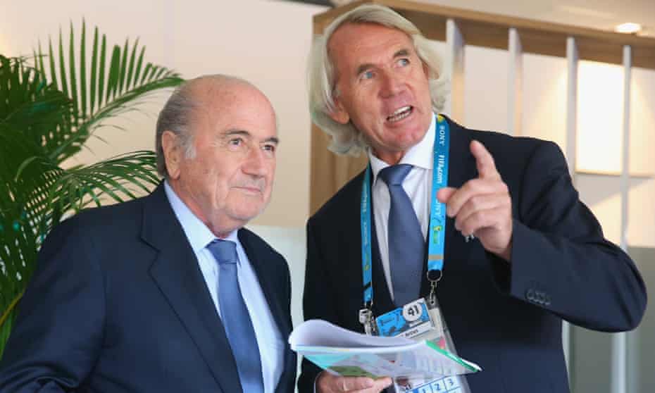 Fifa said the removal of Jiri Dvorak, pictured here with Sepp Blatter in 2014, was not related to his investigations into Russian state doping.