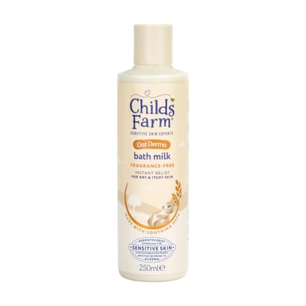 Childs Farm OatDerma Bath Milk Fragrance-Free, 250ml bottle.