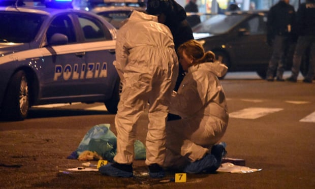 Scene of the shootout between Anis Amri and police in December
