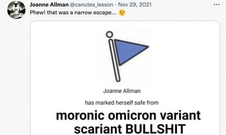 Joanne Allman’s post on Omicron.