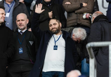 James Bord at a Dunfermline game. He co-owns the Scottish club.