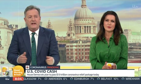 Susanna Reid on Good Morning Britain with Piers Morgan