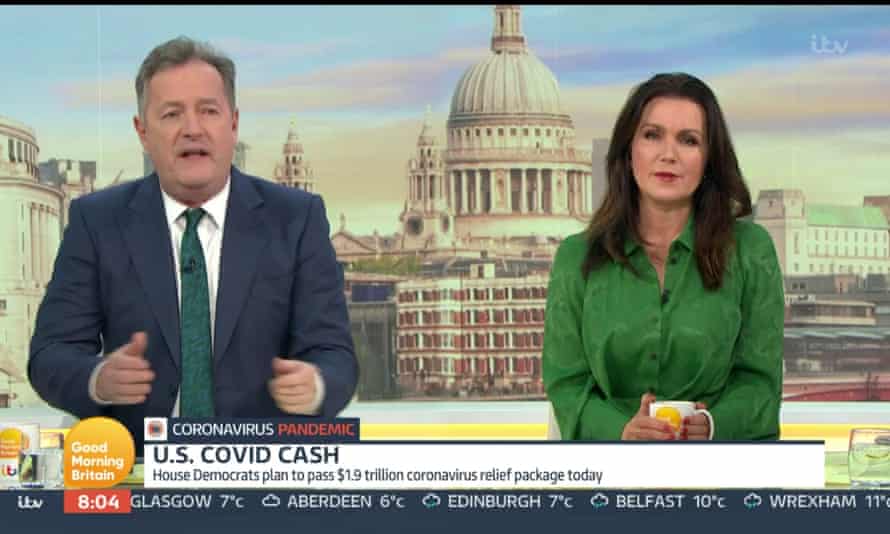 Piers Morgan et Susanna Reid sur Good Morning Britain