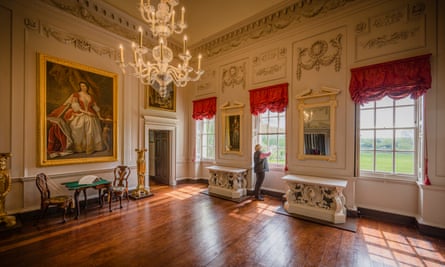 The great hall at Marble Hill house.