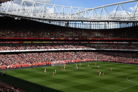 A general view of Emirates Stadium during the FA Women’s Super League match between Arsenal and Tottenham Hotspur on September 24, 2022 in London, England.