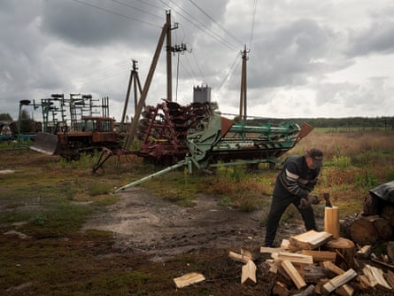essay on chernobyl Makarevitch, 66, an employee and friend, cuts wood for the stove in his small hut of less than 15 sq metres on Yuri’s farm in Bazar