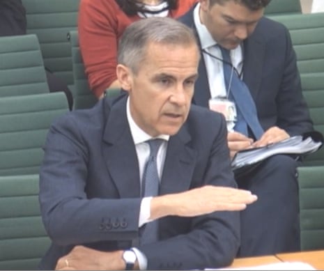 Governor of the Bank of England Mark Carney appearing before the Treasury Select Committee at the House of Commons, London, today