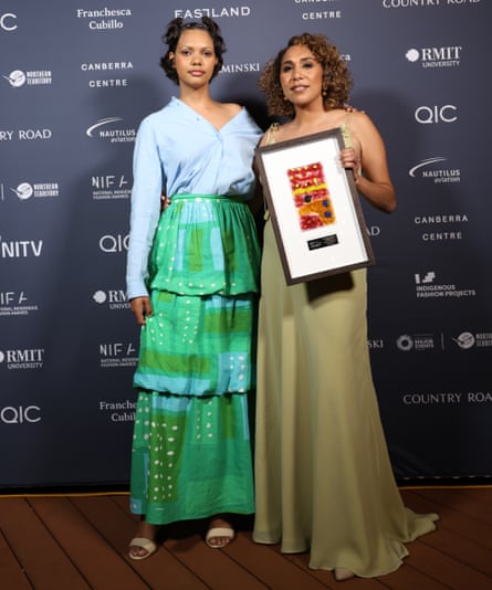 The fashion designer award went to Clair Helen Parker (right), who said her label is a one-woman operation.