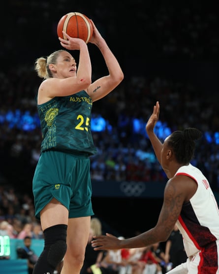 Australian basketballer Lauren Jackson competes in the Olympics in Paris in August 2024.