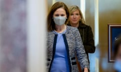 Associate Justice of the United States Supreme Court Amy Coney Barrett<br>epa09533042 Associate Justice of the United States Supreme Court Amy Coney Barrett leaves a meeting on Capitol Hill in Washington, DC, USA, 19 October 2021. EPA/MICHAEL REYNOLDS
