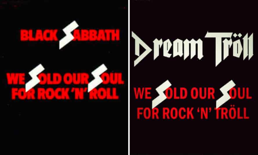 The Black Sabbath album cover and Dream Tröll's parody