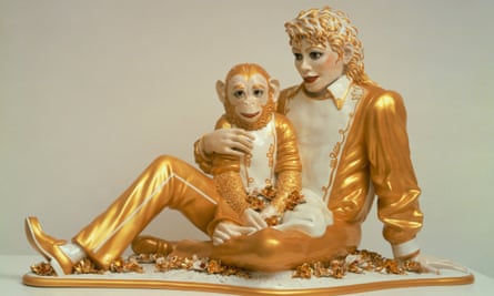 Jeff Koons’ lifesize porcelain depiction of Michael Jackson and his chimp, Bubbles.