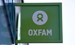 A sign outside an Oxfam shop in south London