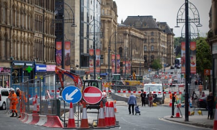 The city centre of Bradford in West Yorkshire.