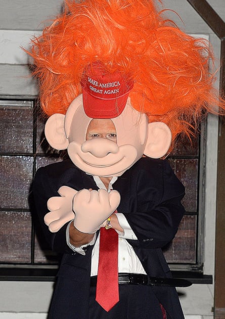 Orlando Bloom at Kate Hudson’s Halloween bash as Donald Trump.