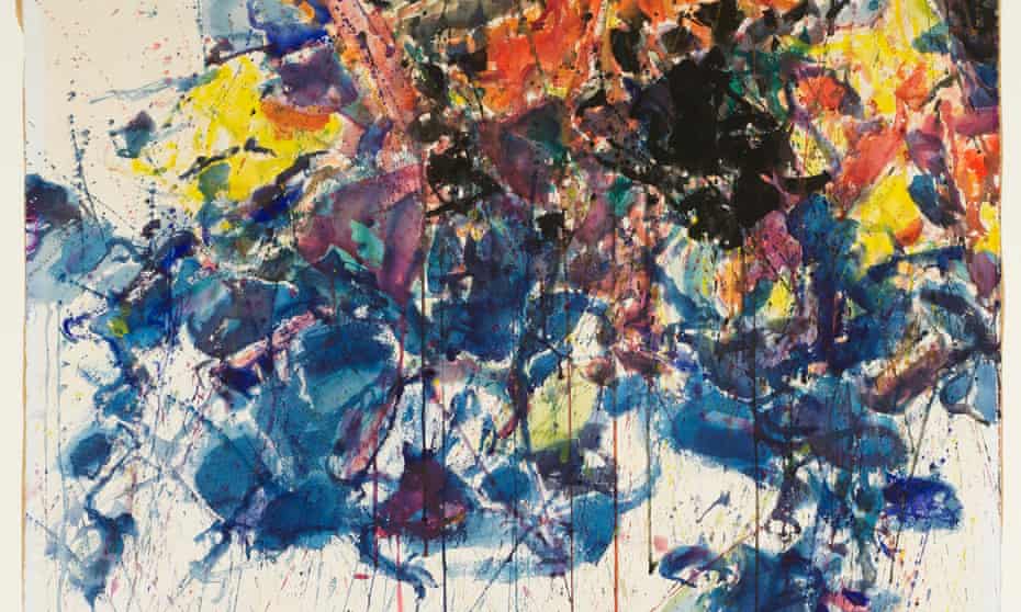 Detail from Red, Black &amp; Blue by Sam Francis (1958), included in Linda Karshan’s gift to the Courtauld Gallery.