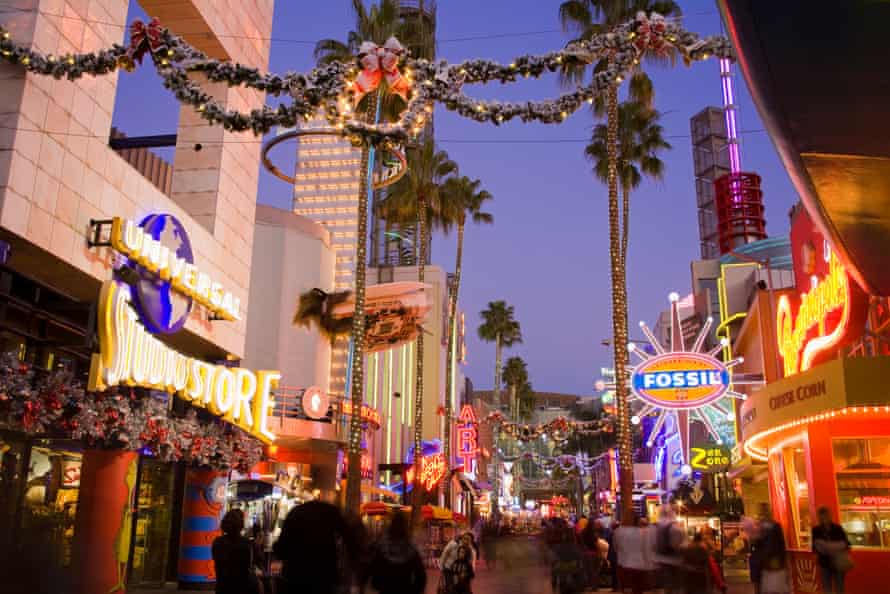 Neon everywhere at CityWalk Mall at Universal Studios, Hollywood, LA.