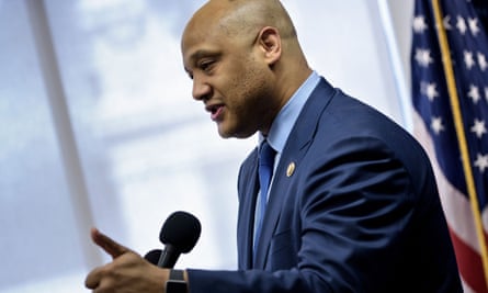 Congressman André Carson of Indiana speaks during a press conference about Islamophobia in May 2016 in Washington DC.