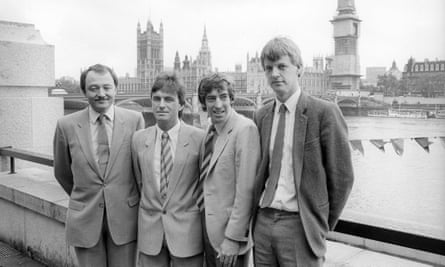From left: GLC members Ken Livingstone, John McDonnell, Ken Little and Lewis Herbert