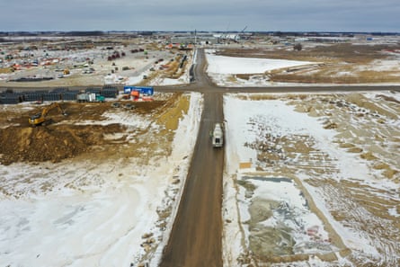 view of a construction site for an AI datacenter