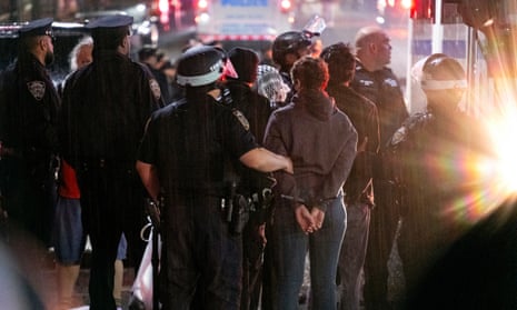 police arrest protesters in New York