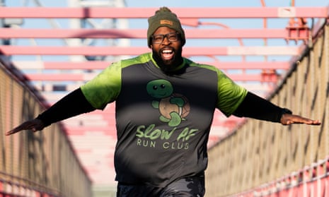 Martinus Evans, the founder of the Slow AF Run Club in New York