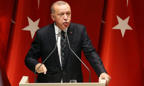 Recep Tayyip Erdoğan speaking in Ankara
