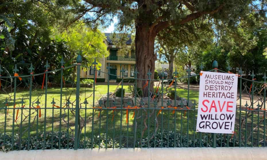 Willow Grove sits at the centre of the proposed Powerhouse Parramatta site, with heritage activists and traditional owners protesting its removal.