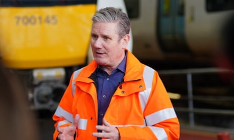 Labour leader Sir Keir Starmer speaking to the media during a visit to Siemens Traincare in Three Bridges, Crawley, West Sussex.