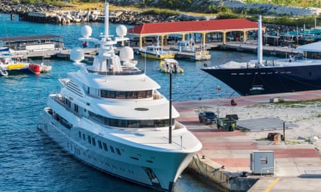 The Axioma moored in the Caribbean in 2018. The vessel was auctioned by the Gibraltar Admiralty Court. 