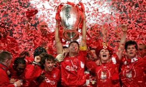 Top 10 Liverpool players<br>File photo dated 25-05-2005 of Liverpool captain Steven Gerrard lifts the UEFA Champions League trophy. PA Photo. Issue date: Wednesday April 15, 2020. Liverpool’s record-breaking season – currently on hold because of the coronavirus outbreak – has led to comparisons being made to the club’s previous great sides. Here the PA news agency looks at 10 of the Reds’ best players in their history. See PA story SOCCER Top 10 Liverpool Players.  Photo credit should read Phil Noble/PA Wire.