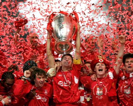 Steven Gerrard celebrates victory in Untold UK: Liverpool’s Miracle of Istanbul.