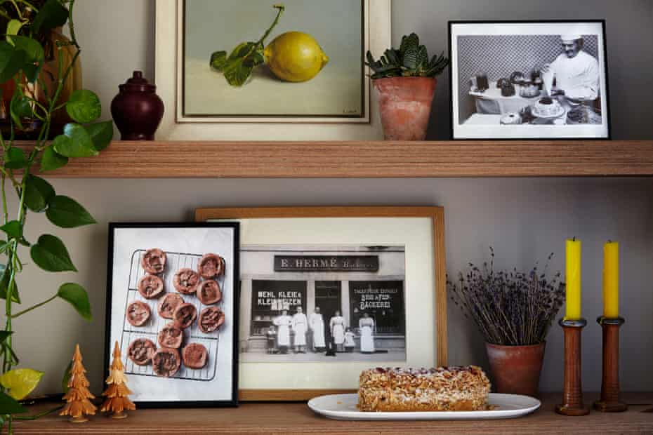 Pierre Hermé’s memories (and his chocolate biscuits) shown in photos on the sideboard: ‘I knew I wanted to be a patissier from the age of nine.’