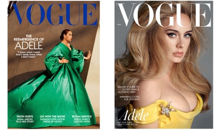 Adele on the covers of American Vogue and British Vogue