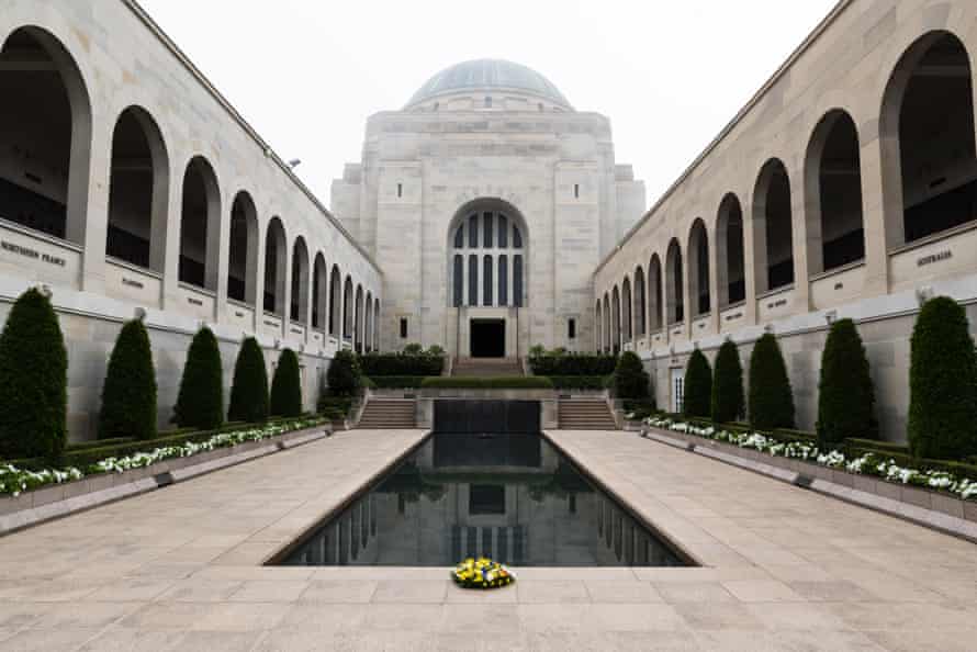 The empty war memorial on Anzac Day 2020