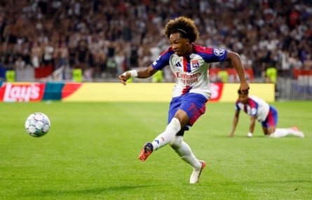 Malick Fofana in action for Lyon against Fenerbahce in their Champions League playoff last month