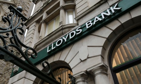 Lloyds Bank logo on a branch in the City of London.