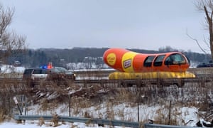 World's wurst driver: Oscar Mayer Wienermobile gets frank warning from officer | US news | The World's wurst driver: Oscar Mayer Wienermobile gets frank warning from officer | US news | The