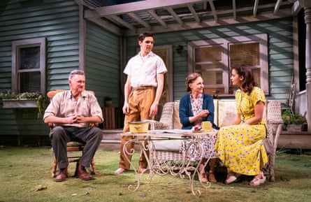 Bill Pullman, Colin Morgan, Sally Field and Jenna Coleman in the 2019 production of All My Sons at the Old Vic.