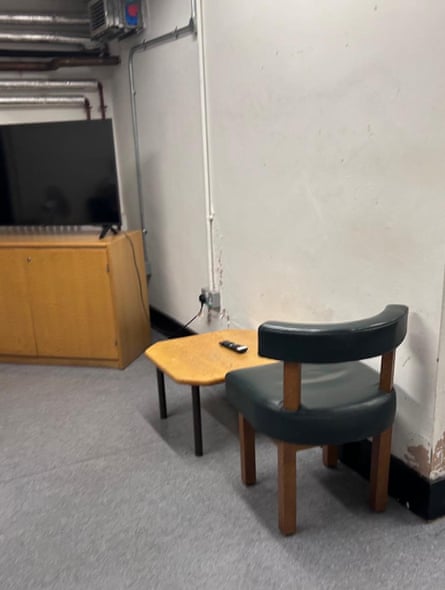 Dingy bare room with old furniture