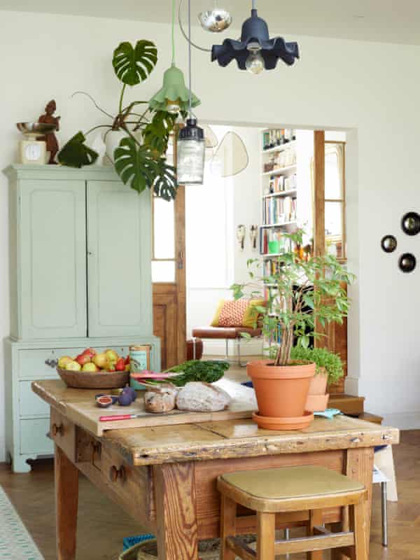 Vintage furniture adds to the lived-in, relaxed atmosphere.