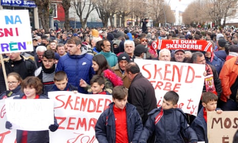 Skenderbeu fans gather in support of the club after learning of the allegations, which have been denied by those accused of wrongdoing.