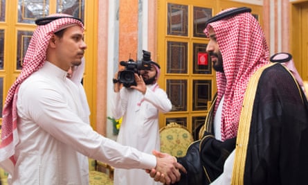A tense meeting between murdered journalist Jamal Khashoggi’s eldest son, Salah, and Saudi crown prince Mohammed bin Salman in Riyadh in October.